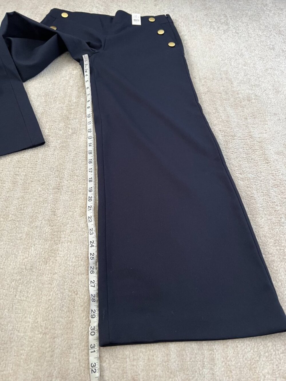 NWT LOFT High Rise Wide Leg Trousers Pants 12 Blue - Picture 5 of 10